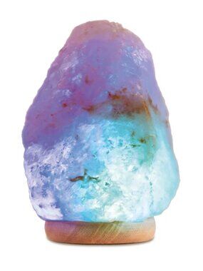 Brookstone Color-Changing Himalayan Salt Lamp, LED Light, USB Powered